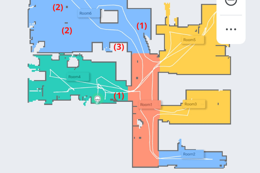 Карта дома отображается в приложении Roborock Q7 Max App